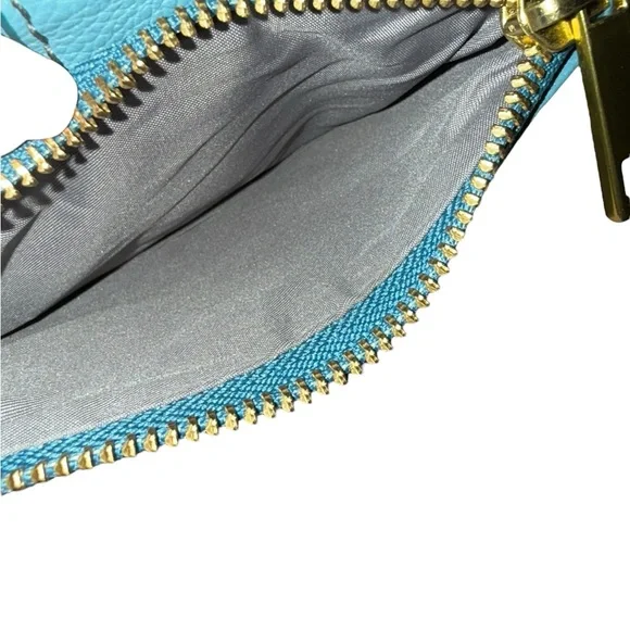 Fossil Blue Leather Zip Around Bifold Wallet - Two Tone - Picture 6 of 8